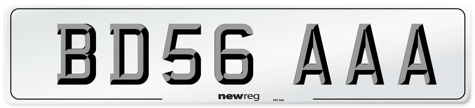 BD56 AAA Number Plate from New Reg
